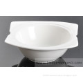 super pure plain white logo print logo decorate logo design rectangular bowl